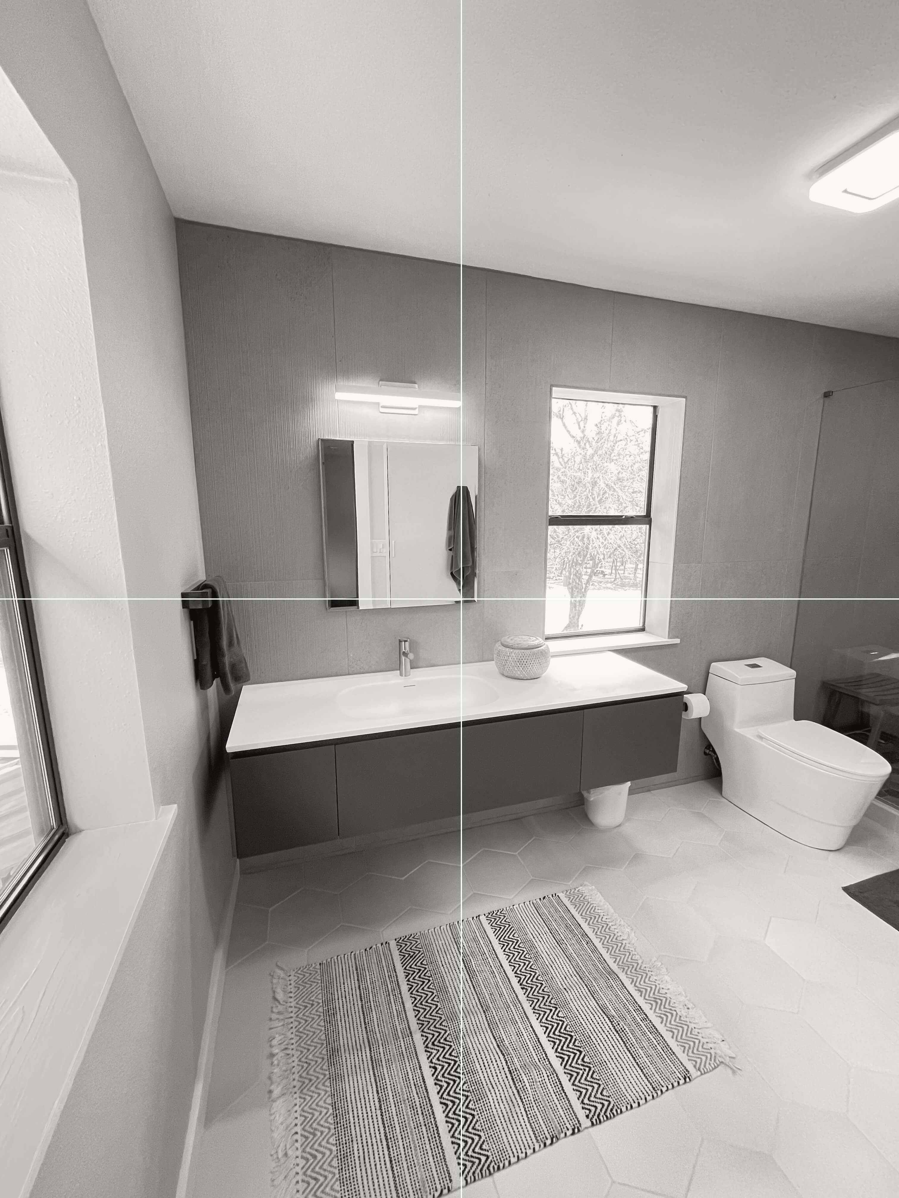 Renovated bathroom by [Company Name]